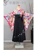  レンタル番号　卒業袴-19 雪輪ピンク　（袴、帯色変更可）
