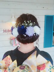   成人式 2018 ヘアセット 可愛い