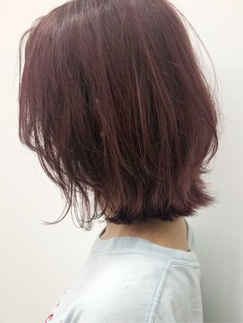 キューズ クラブ(cuz KLUB) 【cuzKLUB】ブリーチ×ワインレッドカラー