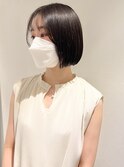 【村上慶登】切りっぱなしボブ オリーブベージュ 大人かわいい
