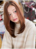 アシンメトリーくせ毛風小顔ショコラピンクc5川口20代30代40代