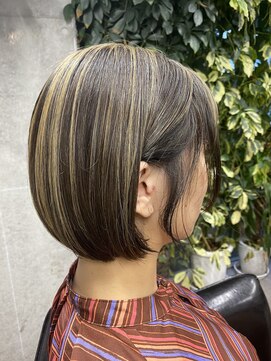 シェル 吉祥寺(shell) グレージュカラー/ボブウルフ/黒髪/ココアベージュ