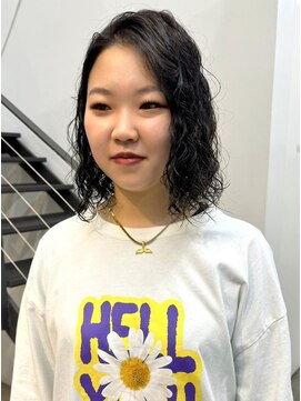 セル(CELL) ウェーブパーマ　ハードパーマ　ワンレンボブ