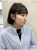 個性をプラス☆ワイドバング×暗髪ボブ【シン】