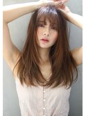 顔まわりロングレイヤーカット_アッシュベージュ前髪_畷4