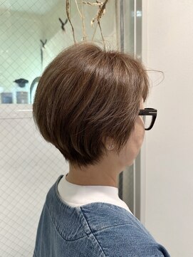 アントワープトーキョー(antwerp TOKYO) 40代50代大人ショートカット白髪ぼかしハイライト根元パーマ