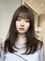 ミンクス渋谷スマートサロン(MINX shibuya smart salon)&nbsp;オリーブグレージュレイヤーカットミディアム