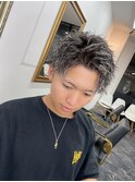 スパイキーショートパーマツイストスパイラルパーマビジネスヘア