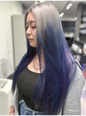 【ルーツカラー】ホワイト×ネイビー×バイオレット
