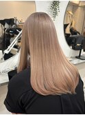 ダブルカラーブリーチカラー髪質改善ストレート