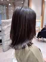 ソワネ 表参道(soigne)&nbsp;表参道酸性ストレートミディアムレイヤーアッシュベージュ40代