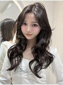 韓国ヘアーハッシュカットレイヤーカットグレージュブリーチ無し