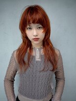 ギークス(GEEKS)&nbsp;【GEEKS渋谷】マッシュウルフ/ハッシュカット/オレンジ/レイヤー