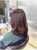 ブラウン・ワインレッド・レイヤー・ミディアム