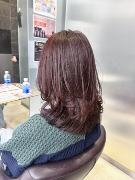 ファースト 東仙台店(first) ブラウン・ワインレッド・レイヤー・ミディアム