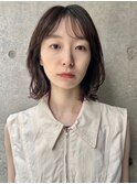 ☆春日☆縮毛矯正ミルクブラウンダウンバングダークパープル79
