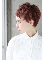 ドアベルヘアリビング(Door Bell hair Living)&nbsp;くせ毛風お洒落ショート×ボルドーカラー