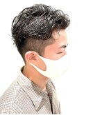 爽やかマットショート☆ビジネス刈り上げツーブロックブラック