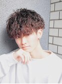 メンズカット／ツイストスパイラル／波巻きパーマ／ハイライト