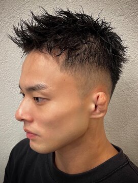 ビンゴ(BINGO) ba833短髪黒髪ツーブロック刈り上げ韓国ヘアーウルフショート