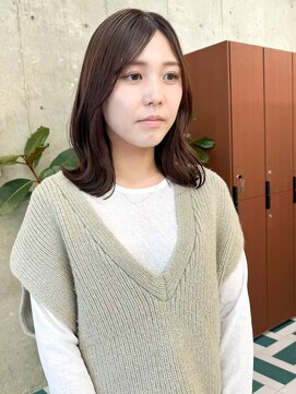 ノエ(noe) 切りっぱなしロブ×モーブブラウン