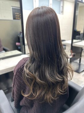 スターズ 川越店(STARS) グラデーションカラー　アッシュベージュ　透明感　ロングヘア