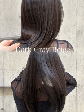 サイン 渋谷(SIGN) 韓国ヘアーハッシュカットレイヤーカットグレージュブリーチ無し