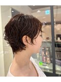 パーマショート/抜け感ショート/20代/30代