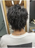 ショートウルフスパイラルパーマ