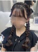 みつあみアレンジ