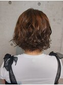 ショートボブのくるっんとパーマ(北習志野、似合わせパーマ)