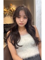 ロンド レア 天神大名店(Lond Le’a) 小顔に見せるヘア/ワンレン/ボブウルフ/ネビージュ/黒髪カタログ