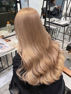 フォルテ プリモ 焼津 藤枝(FORTE PRIMO) デザインカラー/韓国風小顔レイヤーカット/オリーブベージュ