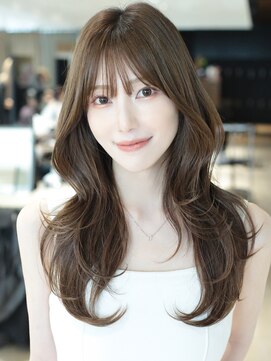 アフロート ギンザ(AFLOAT GINZA) イメチェン前髪ありくびれウルフレイヤーカット小顔顔周りカット