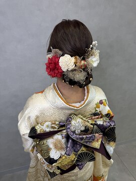 アチーブ ヘア デザイン(achieve hair design) 成人式和装ヘアセット大人シニヨンまとめ髪お団子ヘア