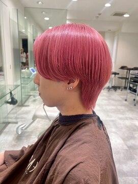 アース 今池店(HAIR&MAKE EARTH) ピンクカラー×メンズカット