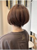 【髪質改善】ショートボブ ナチュラルブラウン ココアブラウン