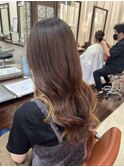 ミディアムヘア/デザインカラー/フェイスフレーミング/成田
