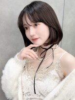 ロンド エメ 柏(Lond aimer)&nbsp;韓国柏顔まわり髪質改善縮毛矯正暗めカラーボブくびれレイヤー柏