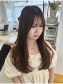  黒髪クラゲヘアーオリーブグレー小顔ココアベージュ[用賀]