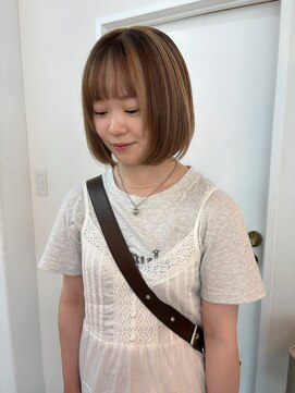 ヘアーデザイン シュシュ(hair design Chou Chou by Yone) 馴染むミニボブ◎/デザインカラー