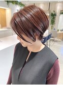 大人ショート/ショートボブ/白髪ぼかしハイライト/銀座/武蔵小杉