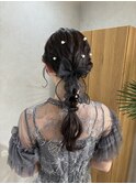 編み下ろしヘア
