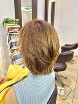 ヘアアーク(HAIR arc)&nbsp;レイヤーボブ#マロンベージュ#ミルクティー#ウルフ#ブリーチ無し