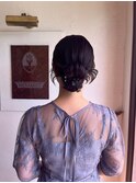 ブライダルヘアアップスタイル編み込みヘアアレンジ