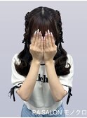 【推し活ヘアメ】編み上げハーフツインヘア