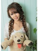 編み込みツインテール♪a