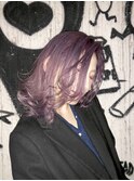 ラベンダーアッシュ ウルフカット  韓国アイドルヘアカラー