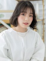 カバーヘア ブリス 川口(COVER HAIR bliss)&nbsp;くせ毛風エアリーミディアアッシュブラックa川口20代30代40代