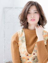 アルバハナレ 横浜(αlba HANARE) 関内/髪質改善/かきあげバング×カシスブラウン×フェザーボブa